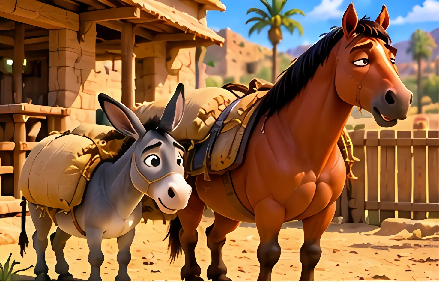 The Donkey and the Deceitful Horse